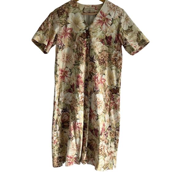 Vintage European Style Shabby Chic Rose Floral‎ Shift Dress - Picture 1 of 6